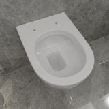 Modern Splash Wall Hung Toilet Round WC Pan With UF Soft Close Seat