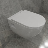 Modern Splash Wall Hung Toilet Round WC Pan With UF Soft Close Seat