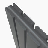 double anthracite flat panel radiator detail