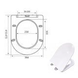 Modern Splashs Wall HungToilet Modern Pan Cloakroom UF Soft Close Seat Round