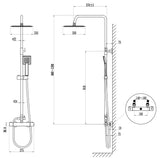 Modern Splash thermostatic shower mixer size