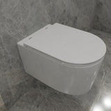 Modern Splash Modern Rimless Wall Hung Toilet WC Pan With UF Soft Close Seat