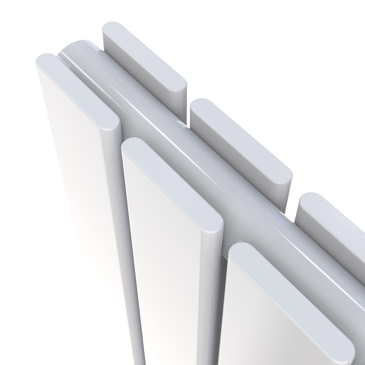 double white flat panel radiator detail