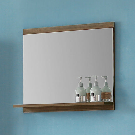 Bathroom Mirror with Shelf 600mm-MDF Board