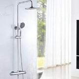 Modern Splash silver round shower set