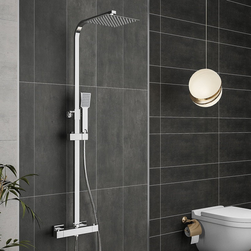 Modern Splash  square chrome shower set