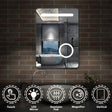 Anti-fog LED bathroom mirror with 3x magnifier