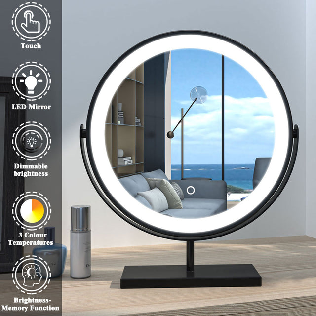 round led makeup mirror