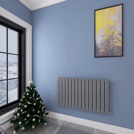 Modern Horizontal 600x1020mm Double Anthracite Flat Panel Radiator