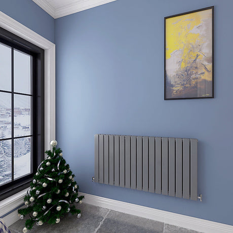 Modern Horizontal 600x1156mm Double Anthracite Flat Panel Radiator