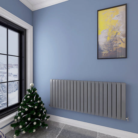 Modern Horizontal 600x1428mm Double Anthracite Flat Panel Radiator