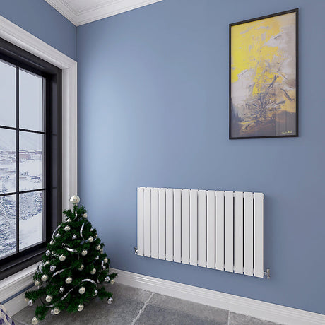 Modern Horizontal 600x1020mm Double White Flat Panel Radiator