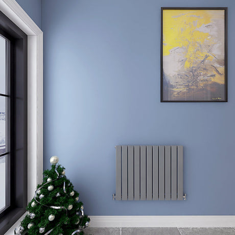 Modern Horizontal 600x748mm Single Anthracite Flat Panel Radiator