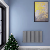 Modern Horizontal 600x1020mm Single Anthracite Flat Panel Radiator