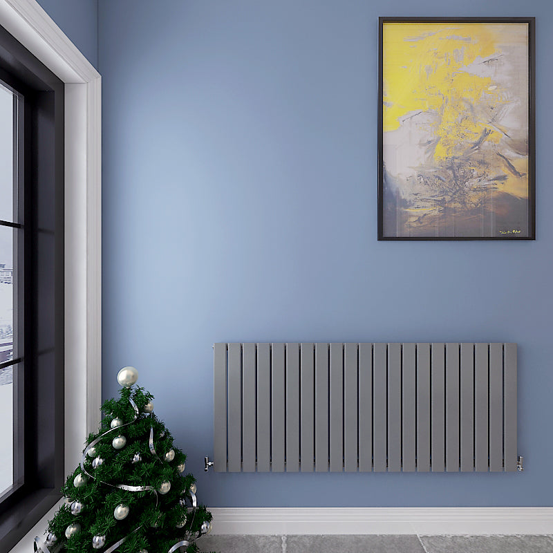 Modern Horizontal 600x1428mm Single Anthracite Flat Panel Radiator