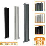 3Column Traditional Cast Iron Style 1800x290 Radiator Vertical Tall Vintage Modern Splash Rads