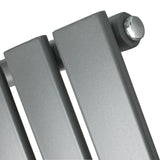 Flat Panel Anthracite Heated Towel Rail ladder Radiator detail