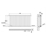 Modern Horizontal 600x1156mm Double White Flat Panel Radiator