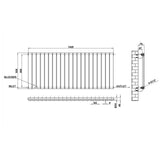 Modern Horizontal 600x1428mm Single White Flat Panel Radiator