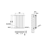 Modern Horizontal 600x408mm Double White Flat Panel Radiator