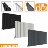 Modern Horizontal 600x1020mm Double Anthracite Flat Panel Radiator