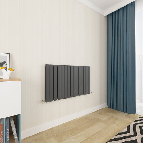 Modern Horizontal 600x1020mm Double Anthracite Flat Panel Radiator