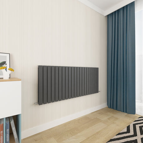 Modern Horizontal 600x1428mm Double Anthracite Flat Panel Radiator