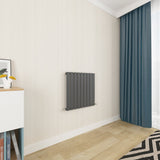 Modern Horizontal 600x612mm Single Anthracite Flat Panel Radiator