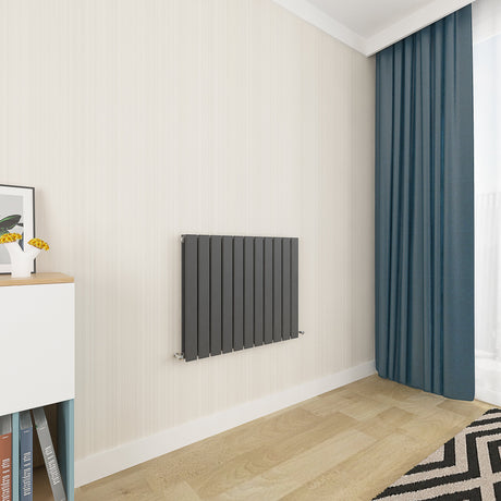 Modern Horizontal 600x748mm Double Anthracite Flat Panel Radiator