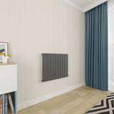 Modern Horizontal 600x748mm Single Anthracite Flat Panel Radiator