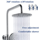 Modern Splash round silver shower set