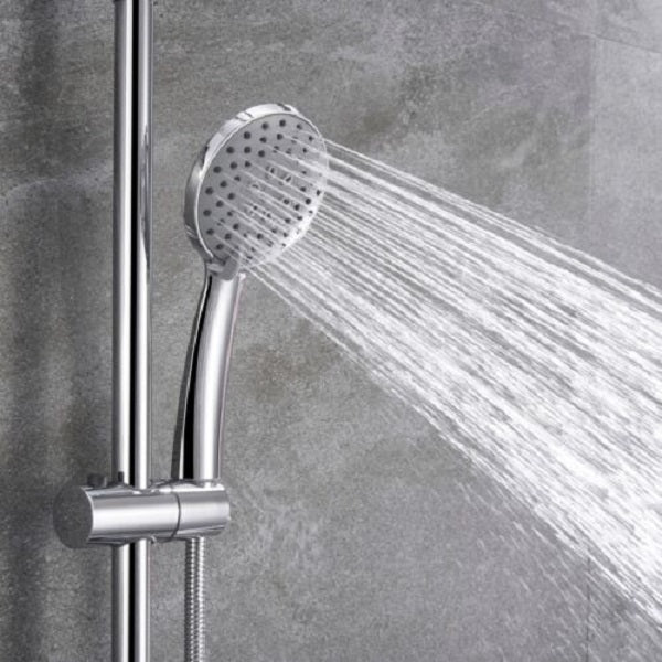 Modern Splash silver round shower set