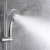 Modern Splash silver round shower set