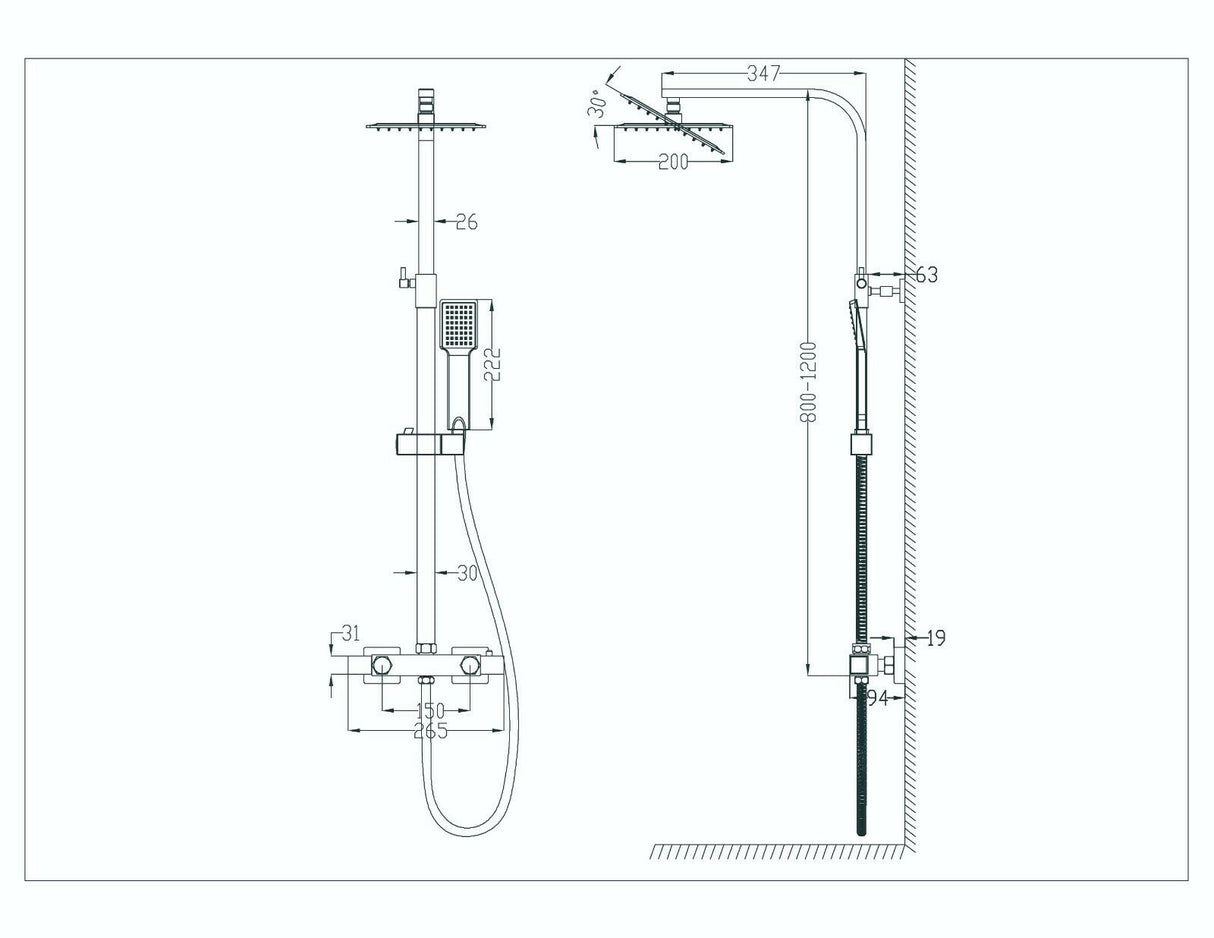 Modern Splash SQUARE CHROME SET