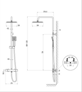 Modern Splash ROUND VALVA SHOWER SET