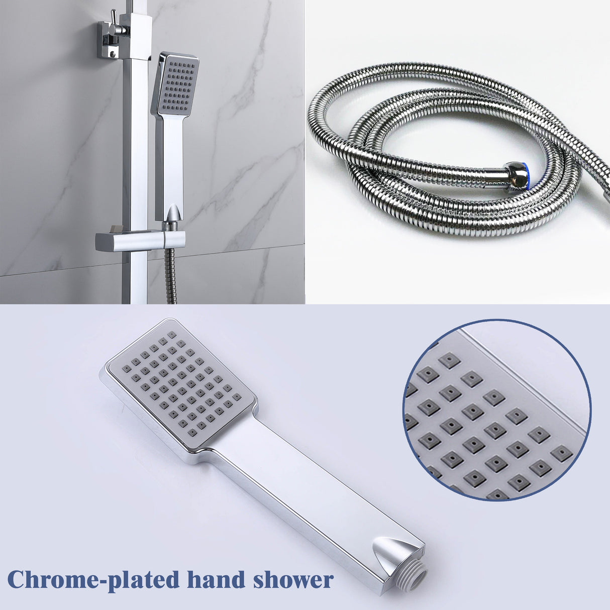 high quality square shower set