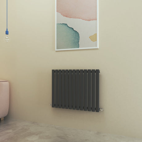 Big Sale Horizontal / Horizontal Oval Radiator Anthracite/White Designer Central Heated Rads UK