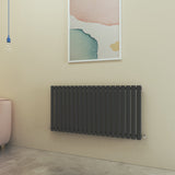 Big Sale Horizontal / Horizontal Oval Radiator Anthracite/White Designer Central Heated Rads UK