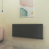 Big Sale Horizontal / Horizontal Oval Radiator Anthracite/White Designer Central Heated Rads UK