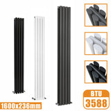 1600x236 vertical,oval column,radiators Modern Splash rads