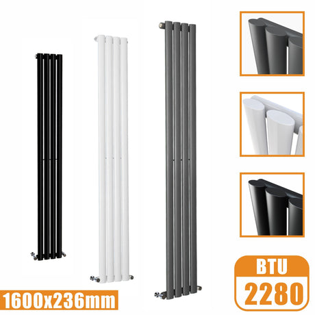 1600x236 vertical,oval column,radiators Modern Splash rads