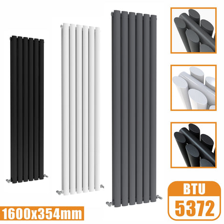 1600x354 vertical,oval column,radiators Modern Splash rads