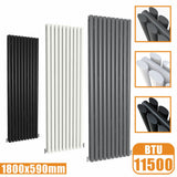 1800x590 vertical,oval column,radiators Modern Splash rads