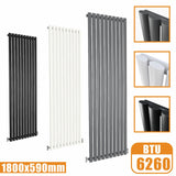 1800x590 vertical,oval column,radiators Modern Splash rads