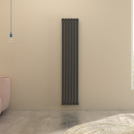 Big Sale Horizontal / Horizontal Oval Radiator Anthracite/White Designer Central Heated Rads UK