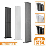 1800x354 vertical,oval column,radiators Modern Splash rads