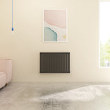 Flat Panel Radiator Anthracite/White Horizontal Designer Center Heated Rads