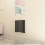 Flat Panel Radiator Anthracite/White Horizontal Designer Center Heated Rads