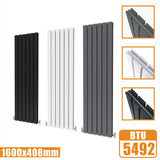 Designer Radiators,Vertical,Tall,Flat Panel,Double 1600x408mm Modern Splash