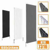 Designer Radiators,Vertical,Tall,Flat Panel,Double 1600x544mm Modern Splash